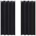 Perdele cu perdele 2 pcs Negru 225 x 140 cm Poliester - WALTI WALTI