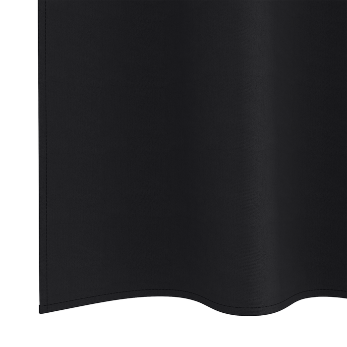 Perdele cu perdele 2 pcs Negru 260 x 140 cm Poliester - WALTI WALTI