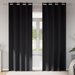 Perdele cu perdele 2 pcs Negru 260 x 140 cm Poliester - WALTI WALTI