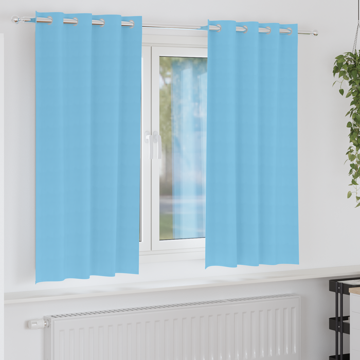 Perdele 2 pcs Albastru deschis 175 x 140 cm Poliester - WALTI WALTI