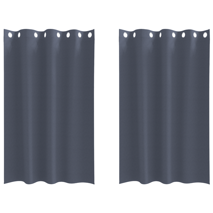 Perdele cu perdele 2 pcs Antracit 175 x 140 cm Poliester - WALTI WALTI
