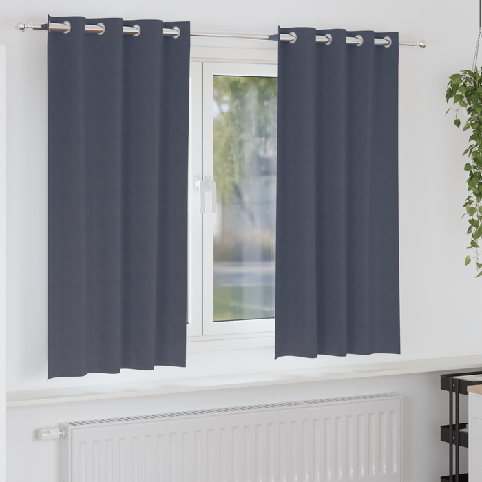 Perdele cu perdele 2 pcs Antracit 175 x 140 cm Poliester - WALTI WALTI