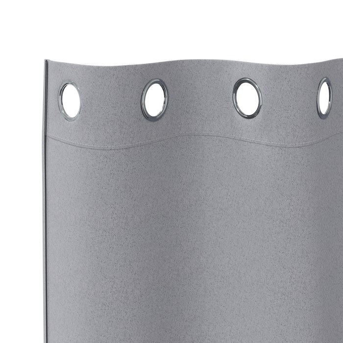 Perdele cu perdele 2 pcs Gri deschis 245 x 140 cm Poliester - WALTI WALTI