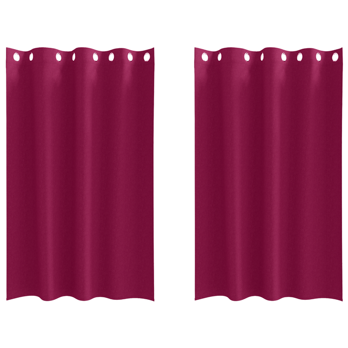 Perdele cu perdele 2 pcs Roșu Vin 175 x 140 cm Poliester - WALTI WALTI