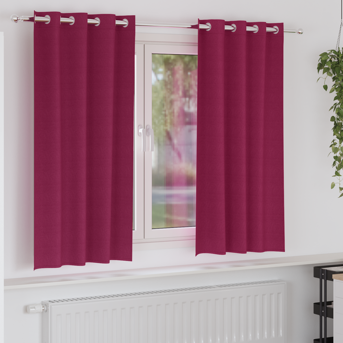 Perdele cu perdele 2 pcs Roșu Vin 175 x 140 cm Poliester - WALTI WALTI