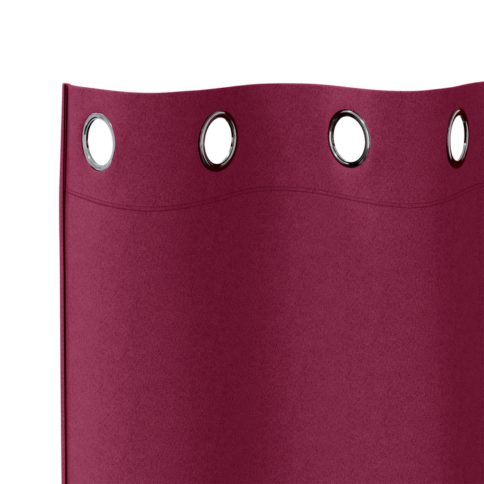 Perdele cu perdele 2 pcs Roșu Vin 260 x 140 cm Poliester - WALTI WALTI