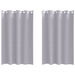Perdele cu perdele 2 pcs Gri metalic 175 x 140 cm Poliester - WALTI WALTI