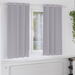 Perdele cu perdele 2 pcs Gri metalic 175 x 140 cm Poliester - WALTI WALTI