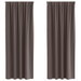 Perdele opace 2 pcs Maro închis 245 x 140 cm Poliester - WALTI WALTI