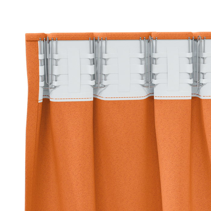 Perdele opace 2 pcs Portocaliu intens 260 x 140 cm Poliester - WALTI WALTI
