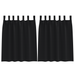 Perdele opace cu perdele 2 pcs Negru 140 x 140 cm Poliester - WALTI WALTI