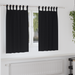 Perdele opace cu perdele 2 pcs Negru 140 x 140 cm Poliester - WALTI WALTI