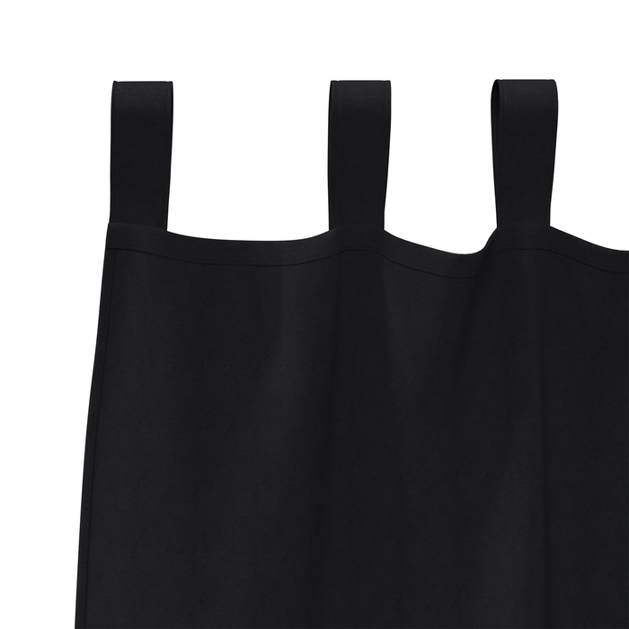 Perdele opace cu perdele 2 pcs Negru 225 x 140 cm Poliester - WALTI WALTI