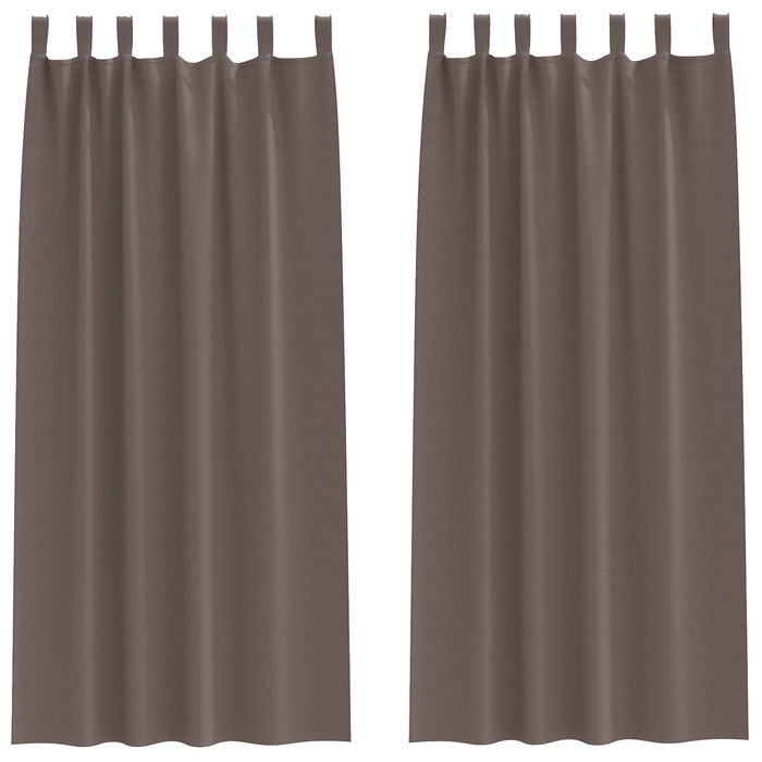 Perdele opace 2 pcs Maro închis 225 x 140 cm Poliester - WALTI WALTI