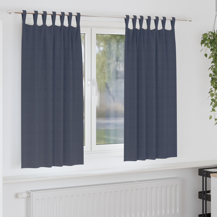 Perdele opace cu perdele 2 pcs Antracit 175 x 140 cm Poliester - WALTI WALTI