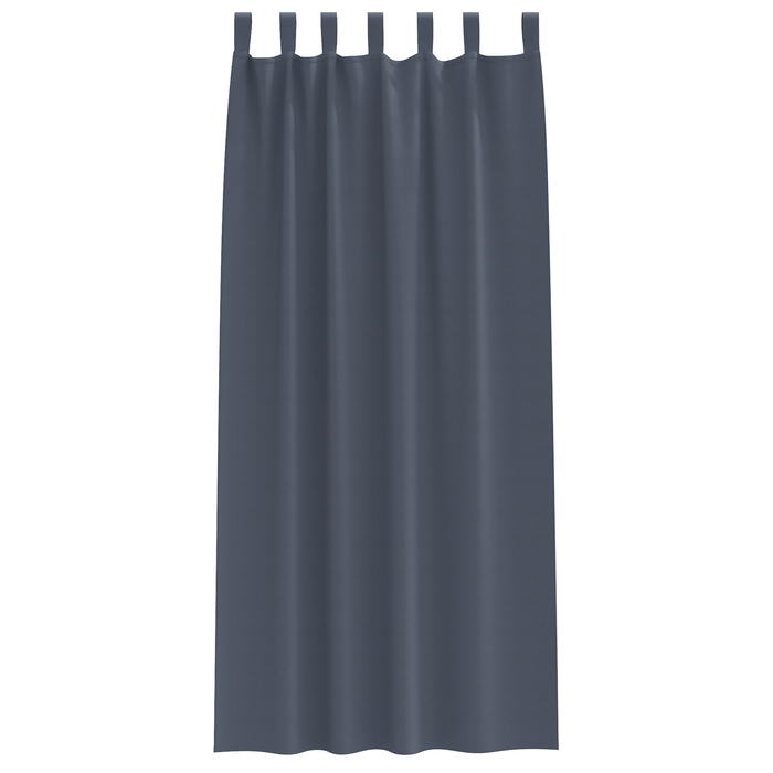 Perdele opace cu perdele 2 pcs Antracit 225 x 140 cm Poliester - WALTI WALTI