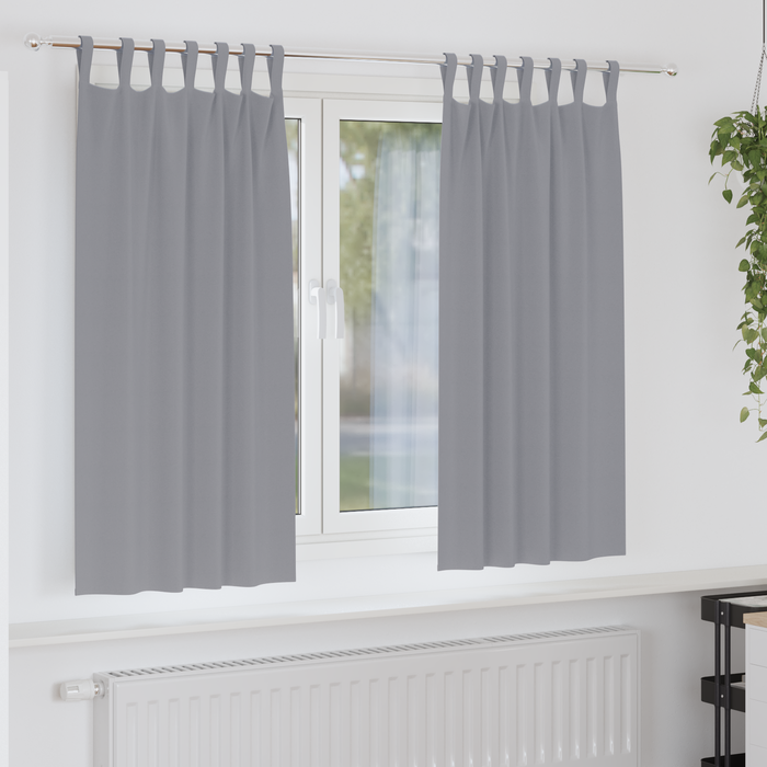 Perdele opace 2 pcs Gri deschis 175 x 140 cm Poliester - WALTI WALTI