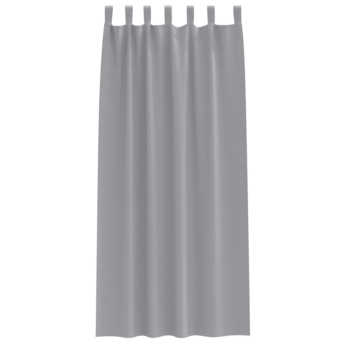 Perdele opace 2 pcs Gri deschis 260 x 140 cm Poliester - WALTI WALTI