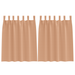 Perdele opace 2 pcs Maro deschis 140 x 140 cm Poliester - WALTI WALTI
