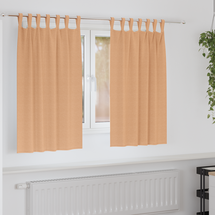 Perdele opace 2 pcs Maro deschis 140 x 140 cm Poliester - WALTI WALTI