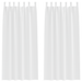 Perdele opace cu perdele 2 pcs Alb pur 245 x 140 cm Poliester - WALTI WALTI