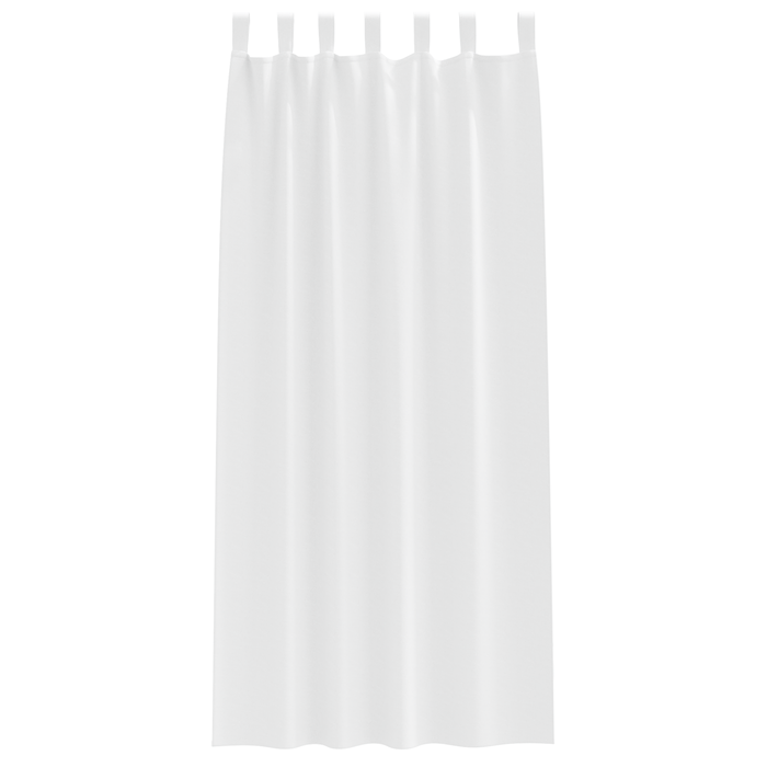 Perdele opace cu perdele 2 pcs Alb pur 245 x 140 cm Poliester - WALTI WALTI