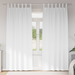 Perdele opace cu perdele 2 pcs Alb pur 245 x 140 cm Poliester - WALTI WALTI