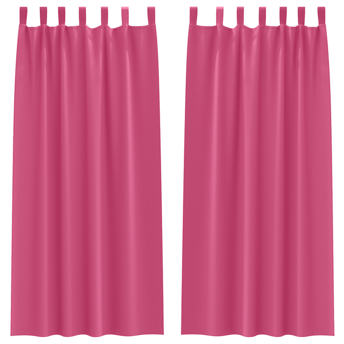 Perdele opace cu perdele 2 pcs Roz 225 x 140 cm Poliester - WALTI WALTI