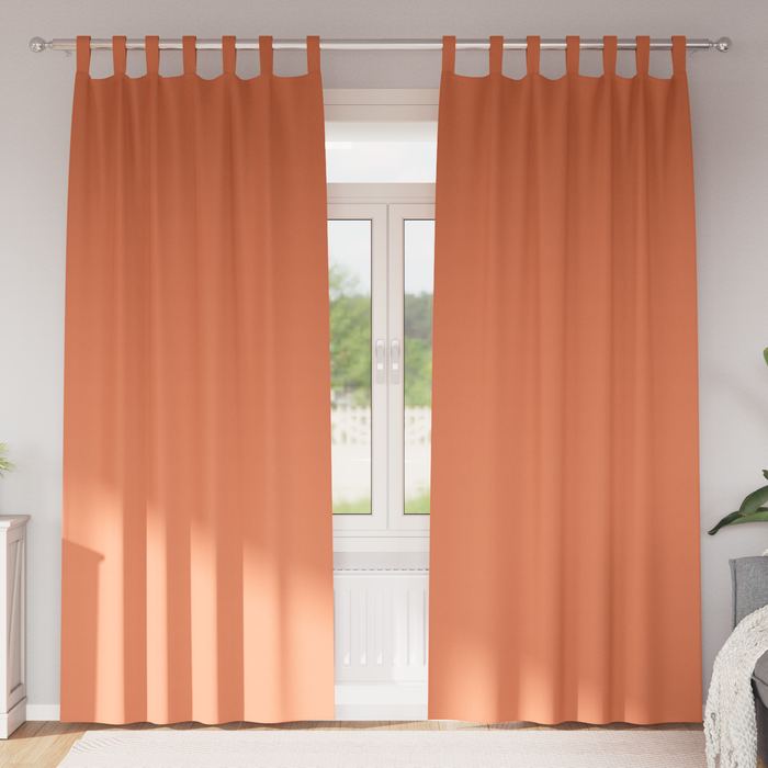 Perdele opace cu perdele 2 pcs Terracota 245 x 140 cm Poliester - WALTI WALTI