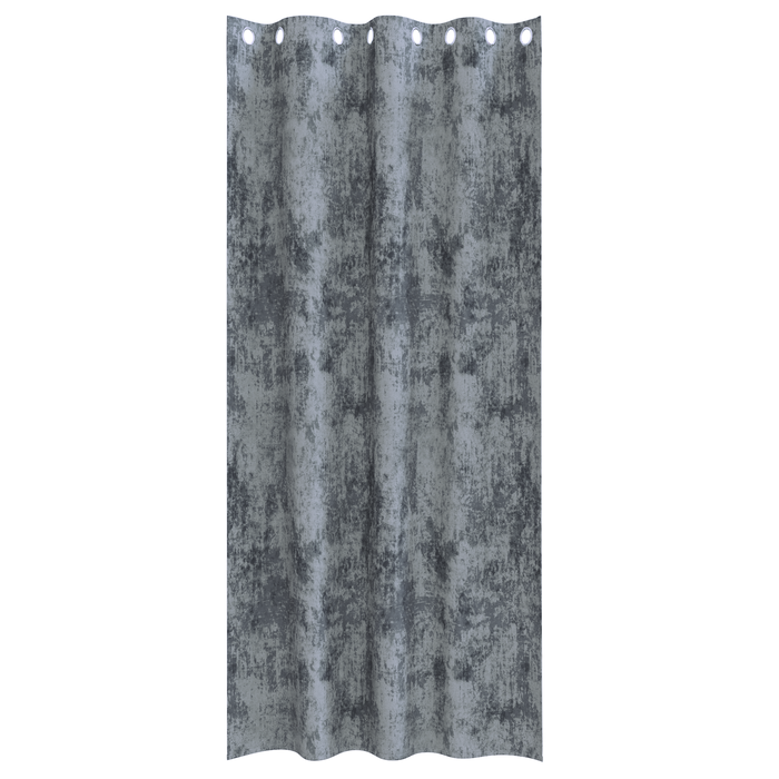 Draperii din catifea 2 bucăți cu ochiuri gri argintiu 245x140 cm - WALTI WALTI