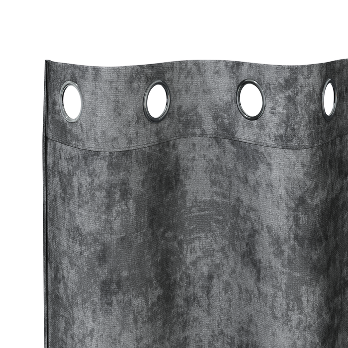 Draperii din catifea 2 bucăți cu gromete Gri 225x140 cm - WALTI WALTI