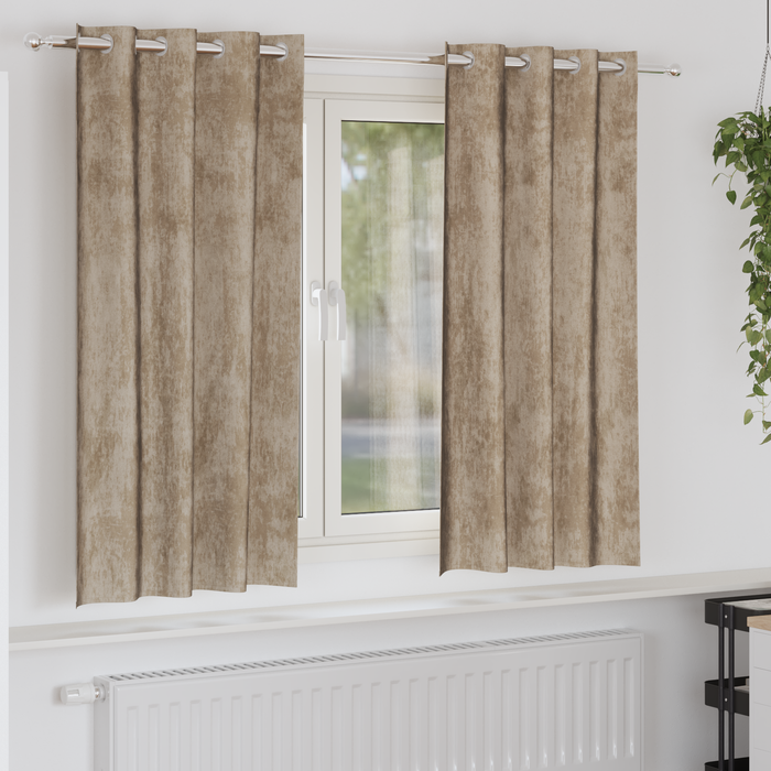 Draperii din catifea Champagne Poliester 140 x 175 cm - WALTI WALTI