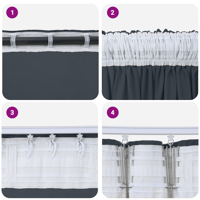 Draperii din catifea 2 buc cu buzunare pentru baghetă Argintiu 225x140 cm - WALTI WALTI