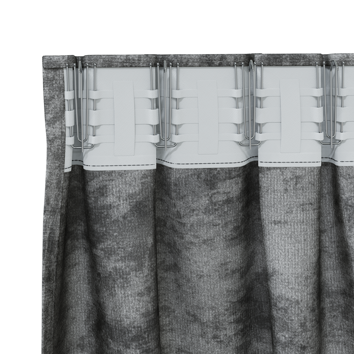 Draperii din catifea 2 piese cu buzunare pentru baghetă Gri 140x140 cm - WALTI WALTI