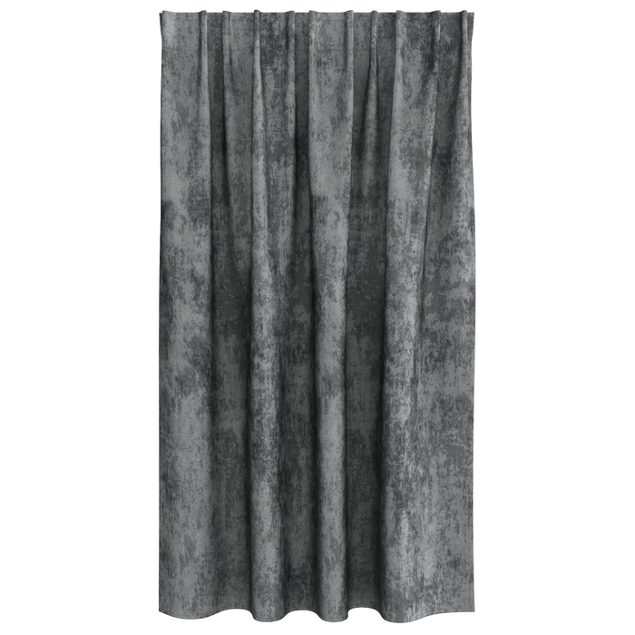 Draperii din catifea 2 piese cu buzunare pentru baghetă Gri 140x140 cm - WALTI WALTI