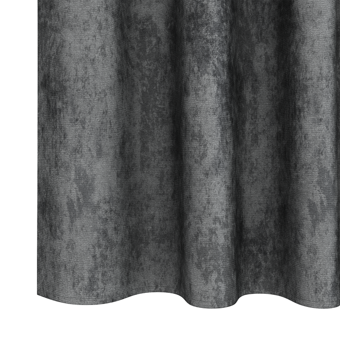Draperii din Catifea 2 bucăți cu găici Gri 175x140 cm - WALTI WALTI