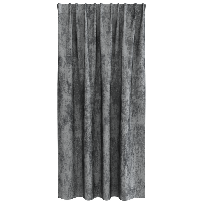 Draperii din Catifea 2 bucăți cu găici Gri 175x140 cm - WALTI WALTI