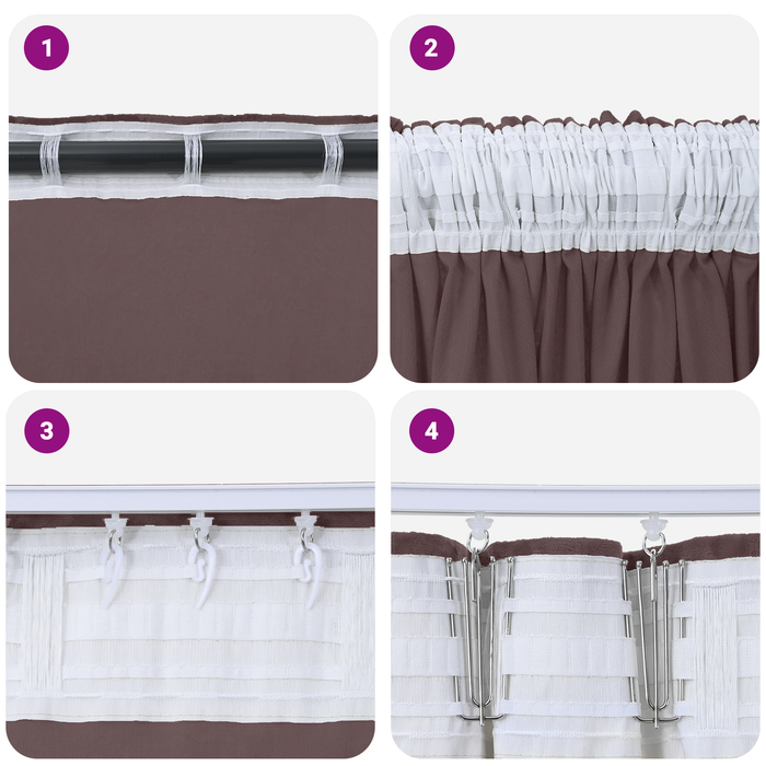 draperii din catifea 2 piese cu ochiuri maro 140x140 cm - WALTI WALTI