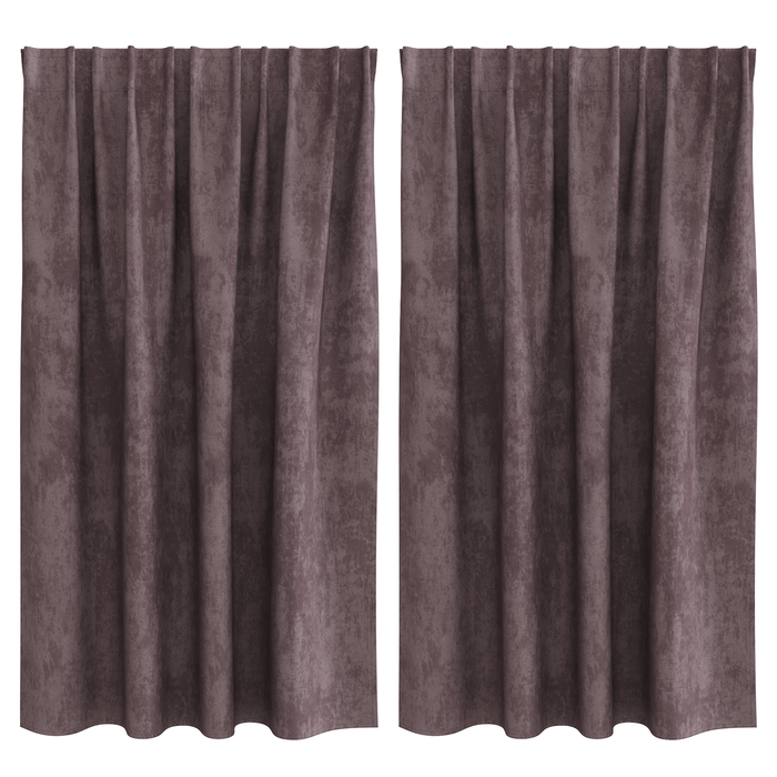 draperii din catifea 2 piese cu ochiuri maro 140x140 cm - WALTI WALTI