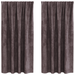 Draperii din catifea 2 piese cu ochiuri maro 175x140 cm - WALTI WALTI