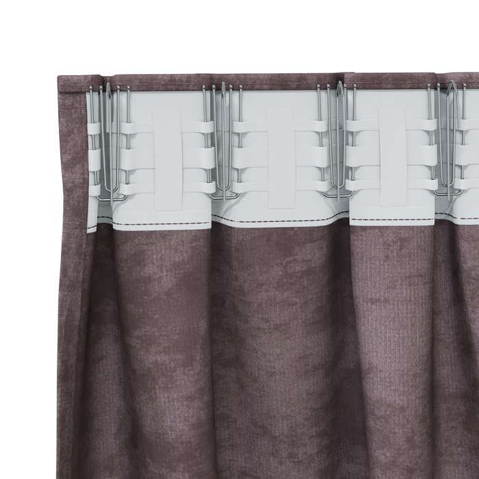 Draperii 2 buc cu ochiuri maro 225x140 cm - WALTI WALTI