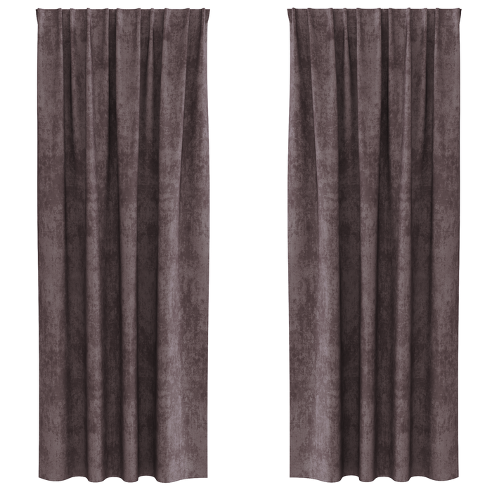 Draperii 2 buc cu ochiuri maro 225x140 cm - WALTI WALTI