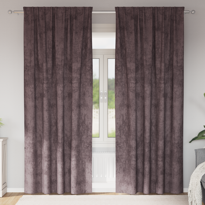 Draperii 2 buc cu ochiuri maro 225x140 cm - WALTI WALTI