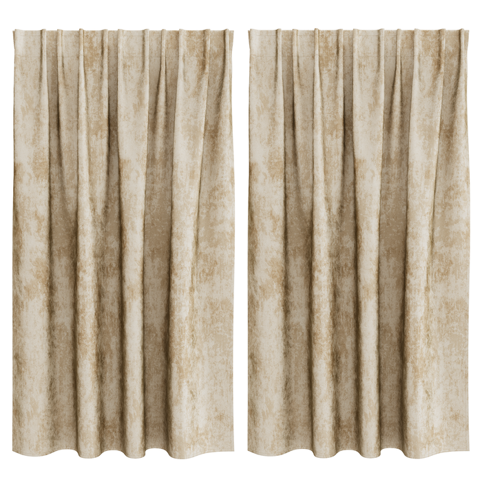 draperii din catifea 2 bucăți cu ochiuri crem 140x140 cm - WALTI WALTI