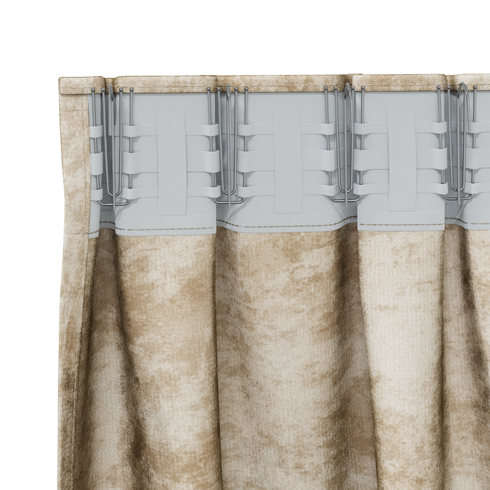 Draperii din catifea 2 buc cu buzunare pentru baghetă crem 225x140 cm - WALTI WALTI