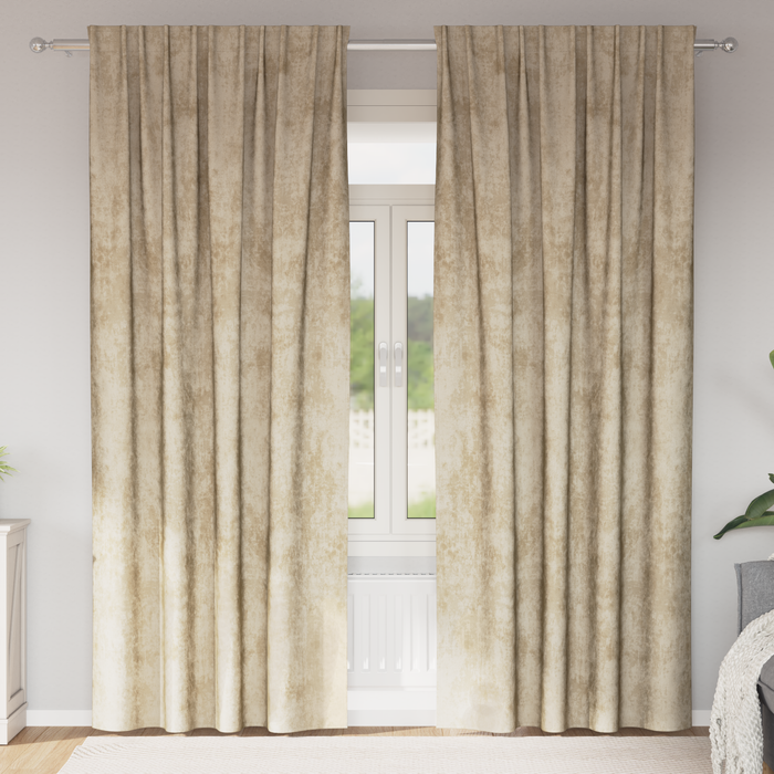 Draperii din Catifea 2 buc cu eyelets Crem 260x140 cm - WALTI WALTI