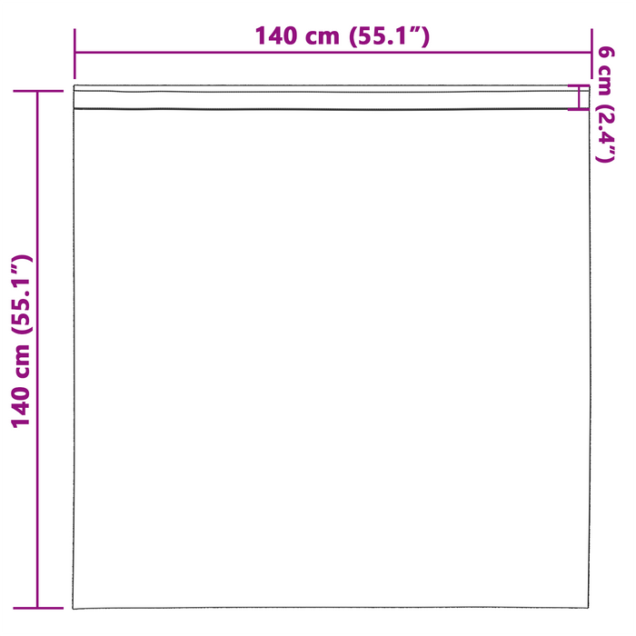 Draperii din catifea 2 buc cu buzunare pentru baghetă Cappuccino 140x140 cm - WALTI WALTI