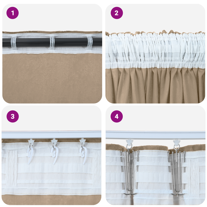Draperii din catifea 2 buc cu ochiuri champagne 175x140 cm - WALTI WALTI