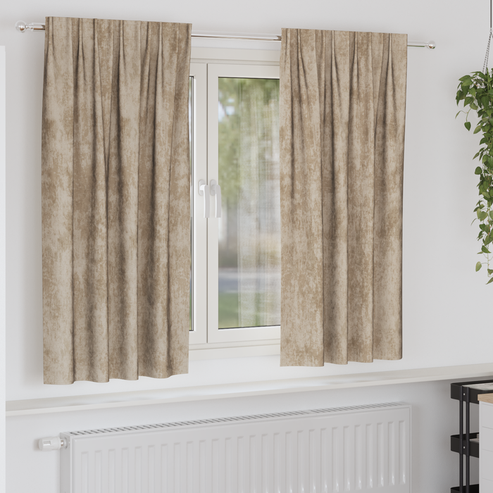 Draperii din catifea 2 buc cu ochiuri champagne 175x140 cm - WALTI WALTI