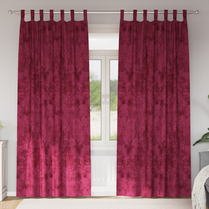 Cortine de Catifea 2 pcs cu Ochiuri Bordo 245x140 cm - WALTI WALTI